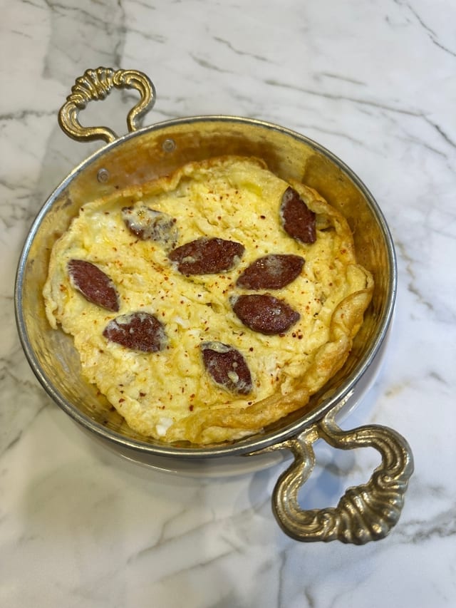Eggs with Sucuk(Turkish Sausage).