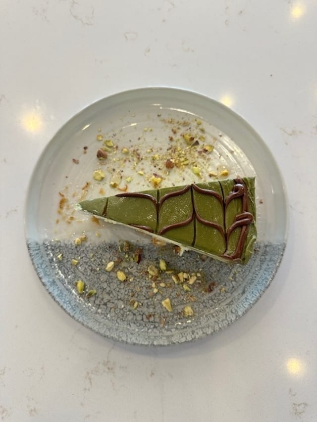 Pistachio Cheesecake.
