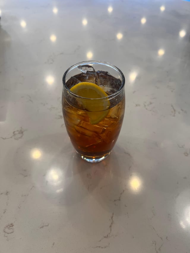 Iced Unsweet Black Tea.