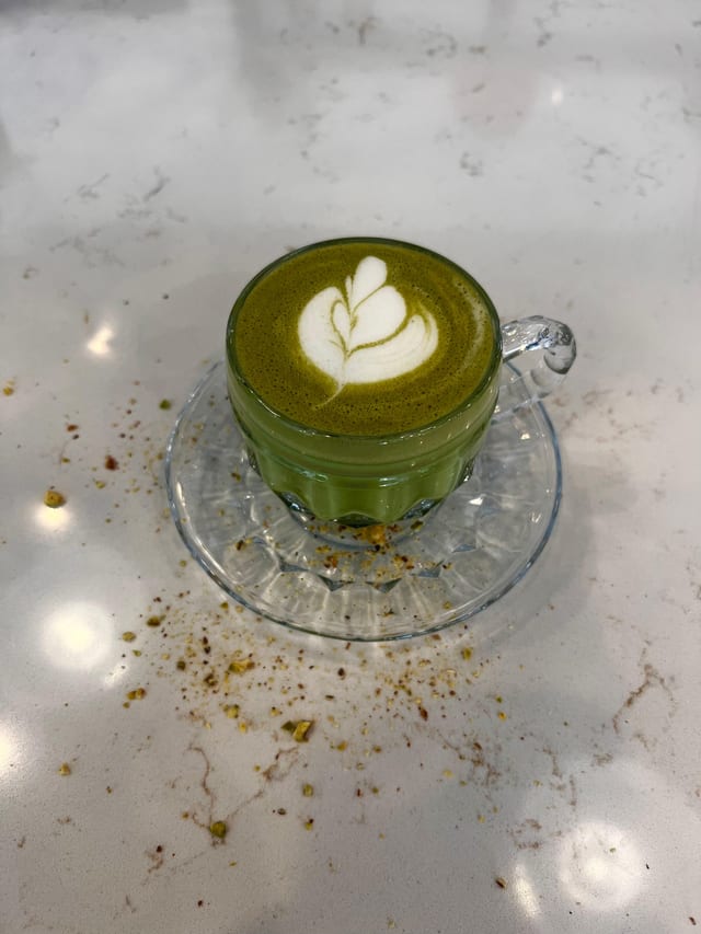 Pistachio Matcha Latte.