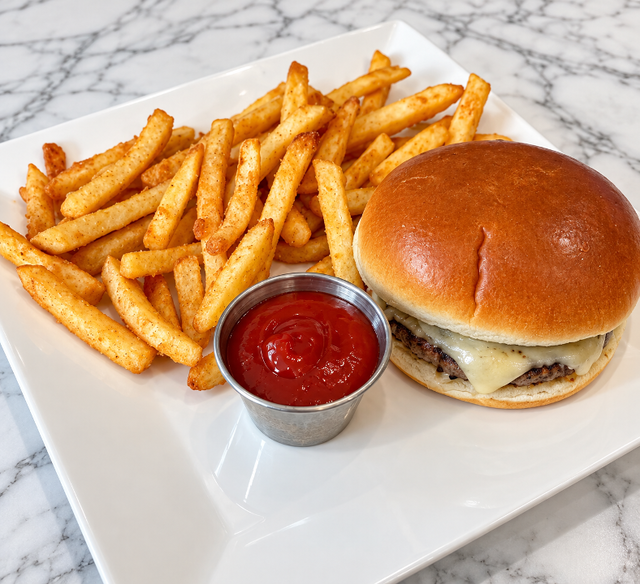 Kids Cheeseburger Meal.