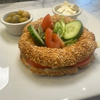 Simit(Turkish Bagel) Breakfast Sandwich